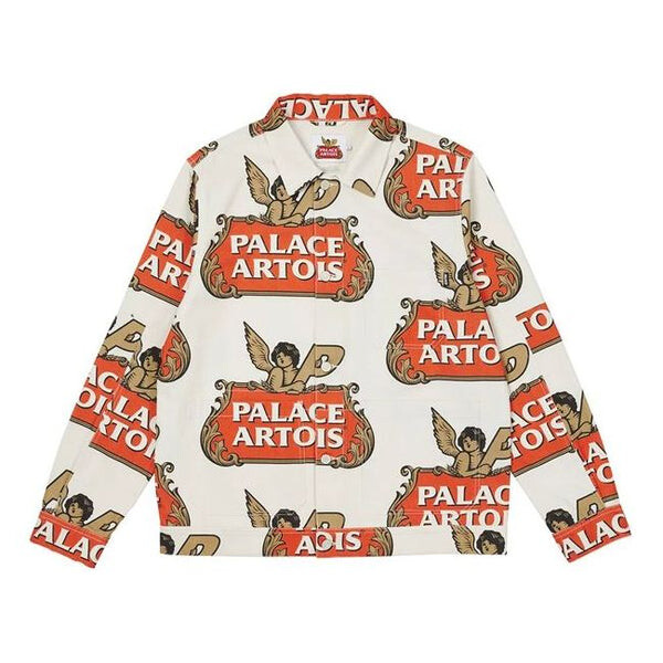 

Куртка PALACE x Stella Artois Crossover Full Print Pattern Logo Jacket White, белый