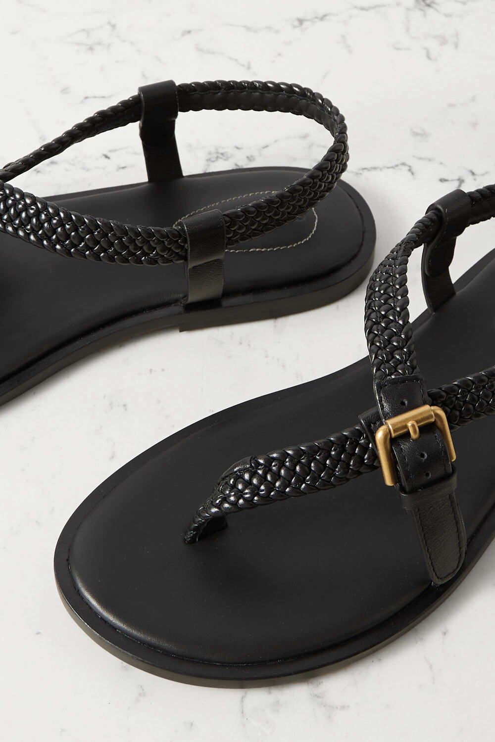 SEE BY CHLOÉ плетеные сандалии из искусственной кожи и кожи Nola, черный — фото 2