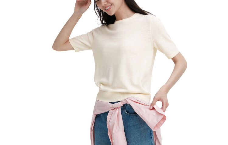 

Футболка женская молочно-белая Uniqlo