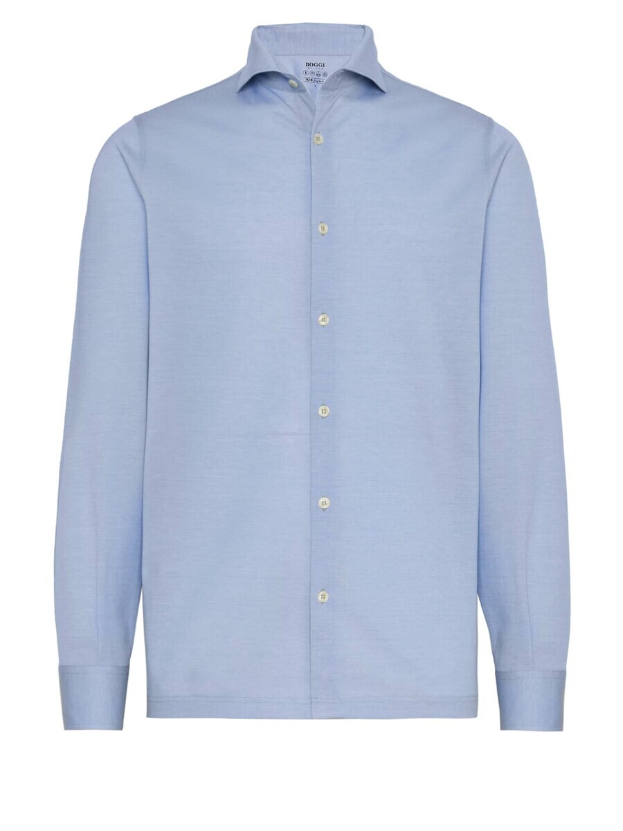 

Повседневная рубашка Boggi Milano Regular fit Button Up Shirt, светло-синий