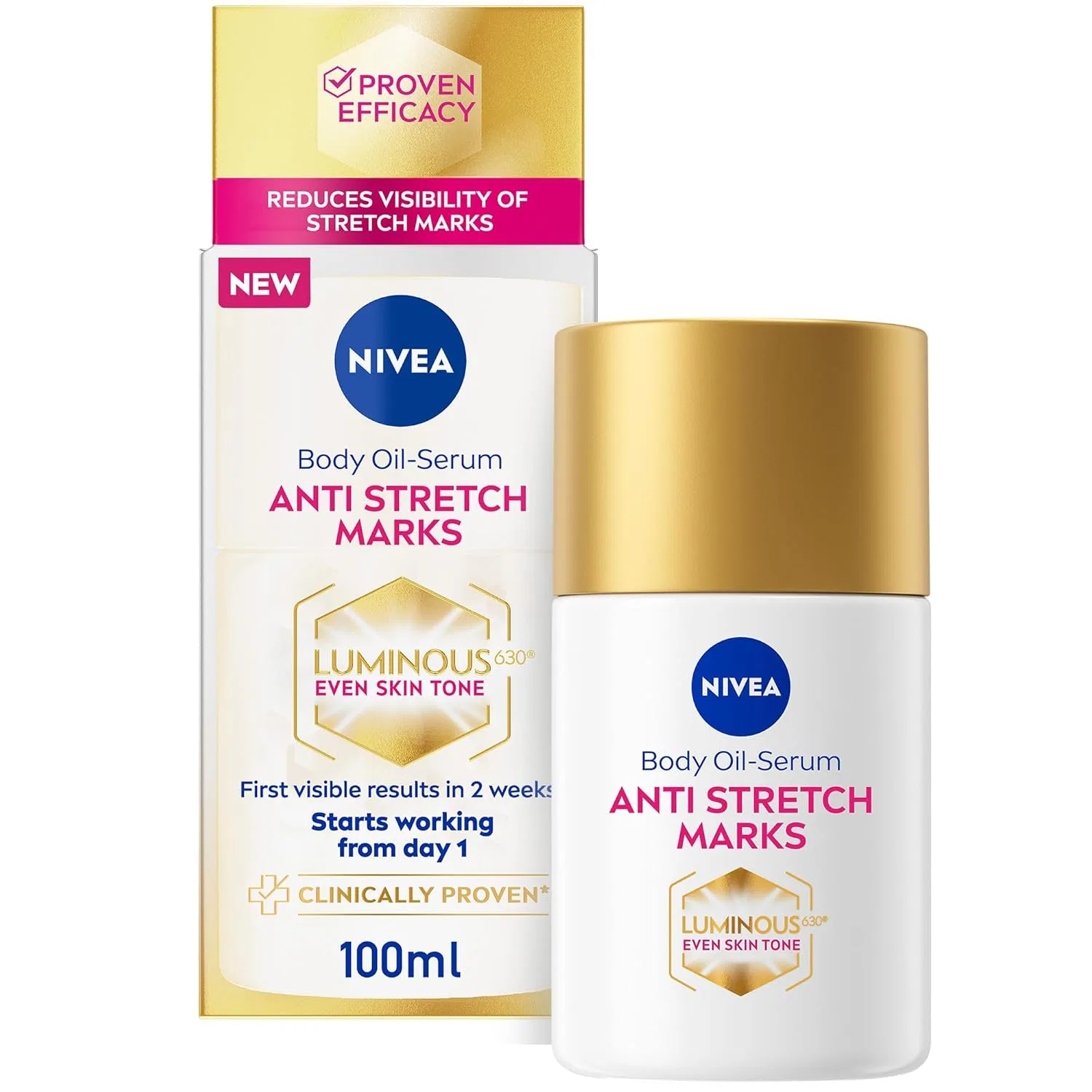 Масло-сыворотка для тела NIVEA LUMINOUS630 от растяжек, 100 мл Nivea