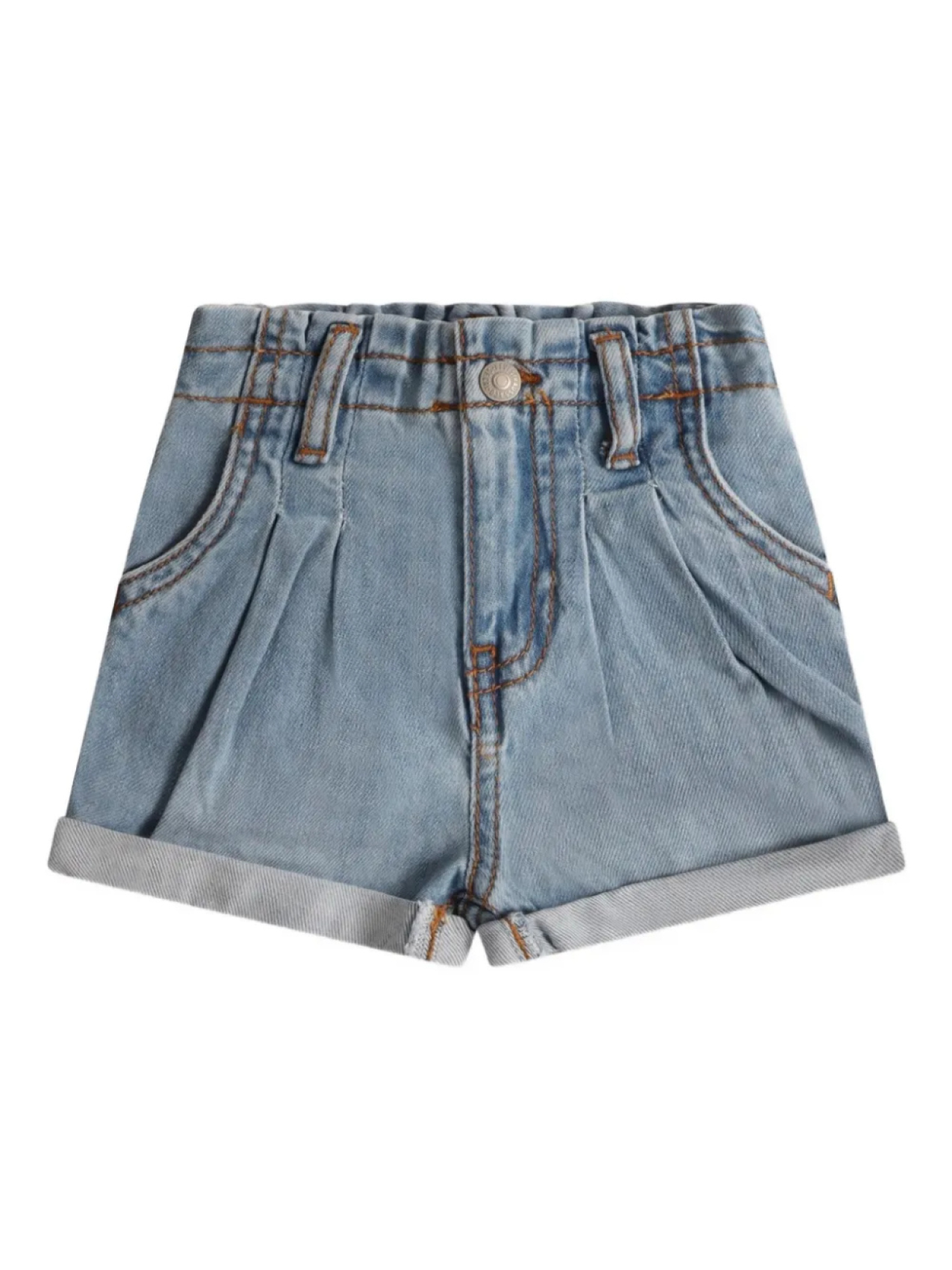 

Плиссированные джинсовые шорты Levi's Kids, синий
