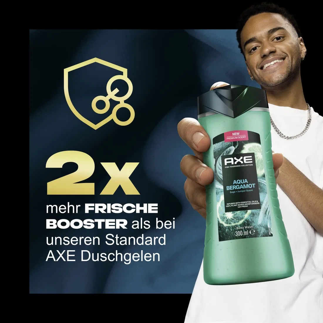 Набор мужских дезодорантов и гелей для душа AXE Fine Fragrance Collection Aqua Bergamot, 6 шт. Axe — фото 3