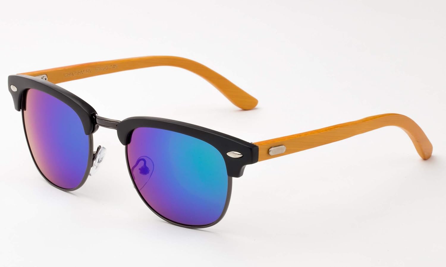 

Newbee Fashion - "Topline Flash" Винтажные модные солнцезащитные очки из натурального бамбука высокого качества для мужчин и женщин Newbee Fashion Sunglasses, Gold/Green/Dark Bamboo