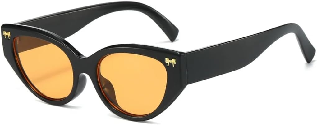 

Солнцезащитные очки с защитой от УФ-излучения UV400 | Леопардовый градиентный «кошачий глаз» | Линзы конфетных цветов для женщин и мужчин, для занятий спортом на открытом воздухе и вождения DSVIGF, Black Orange