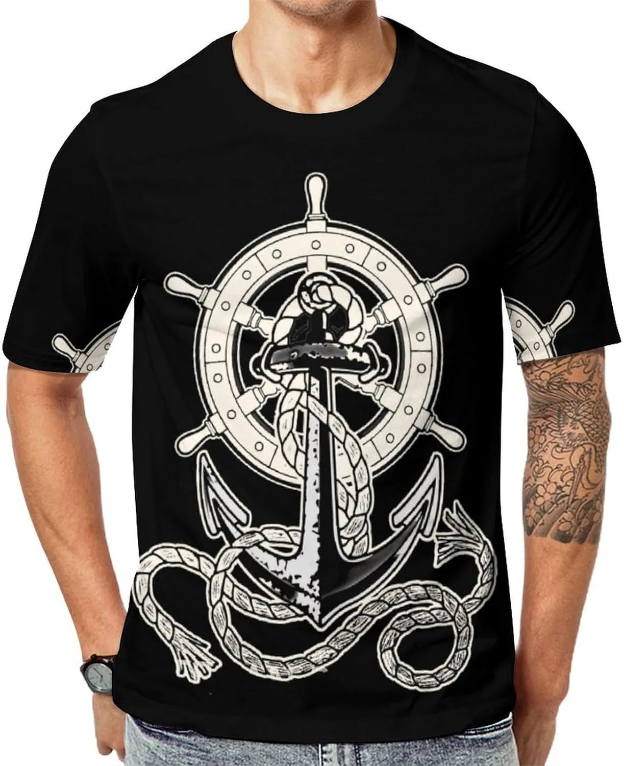 

Футболка Rudder Anchor Boat Rope, классическая, с коротким рукавом GYAUOLOP852