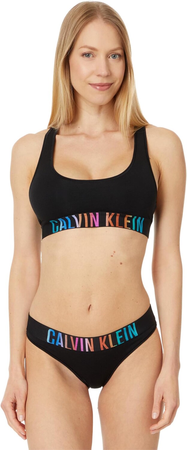 

Бюстгальтер Calvin Klein Underwear Pride Intense Power Unlined Bralette, цвет Black W/Ombre Pride Waistband