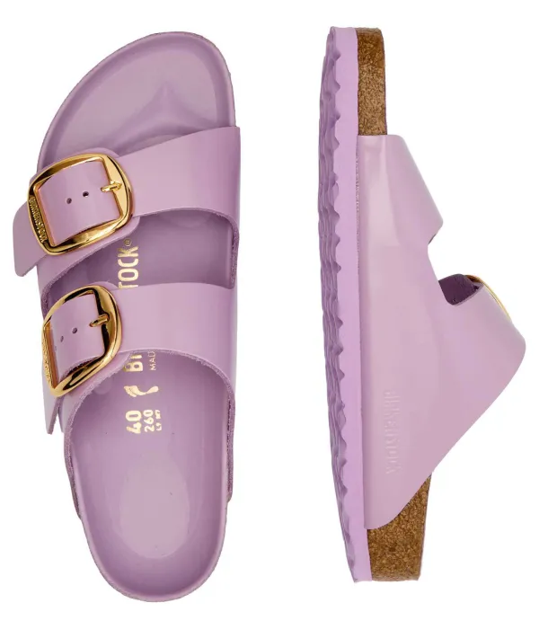 Тапочки из кожи Аризона Narrow fit Birkenstock, фиолетовый — фото 4