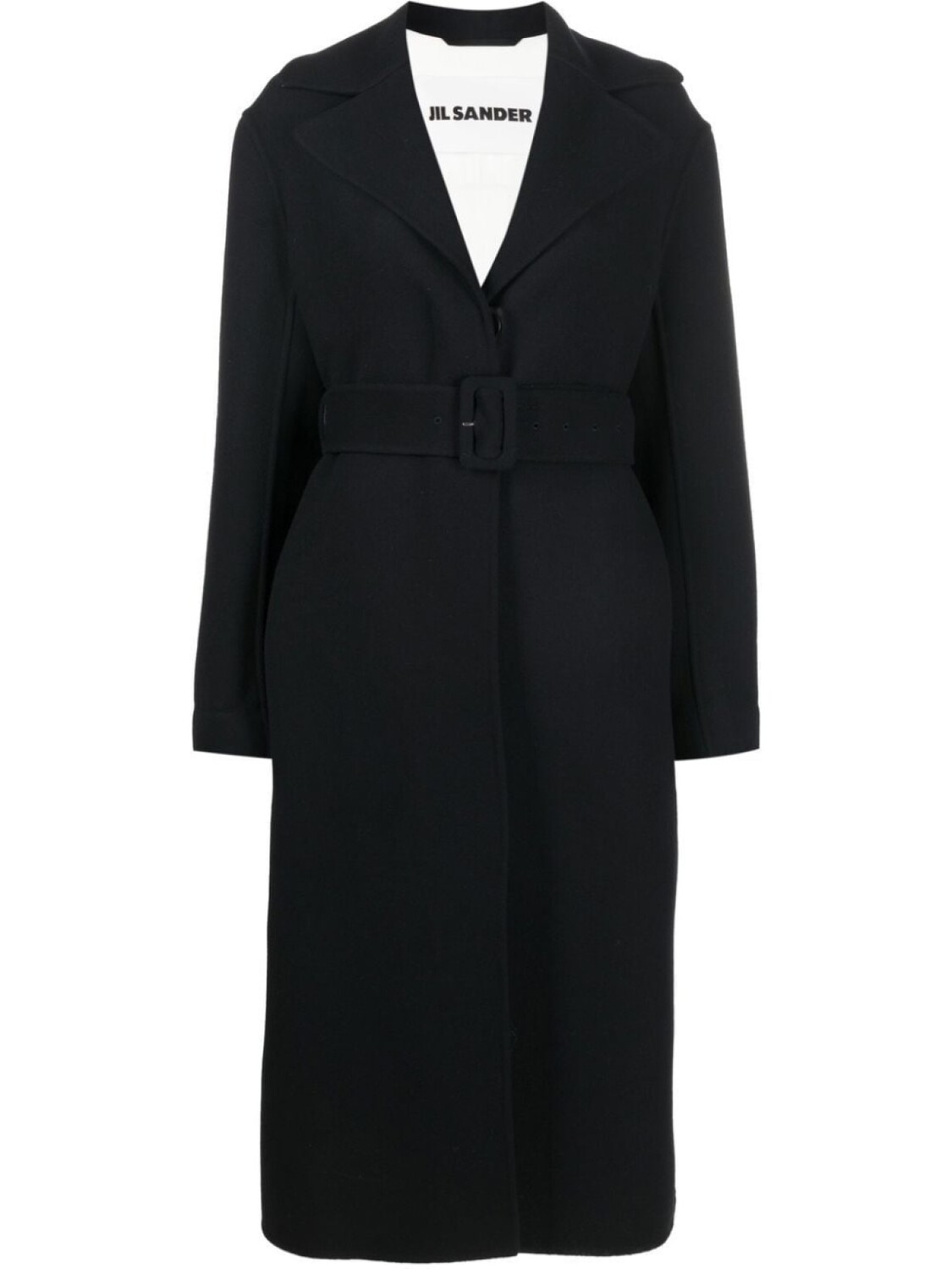 

Jil Sander шерстяное пальто с длинными рукавами и поясом, синий