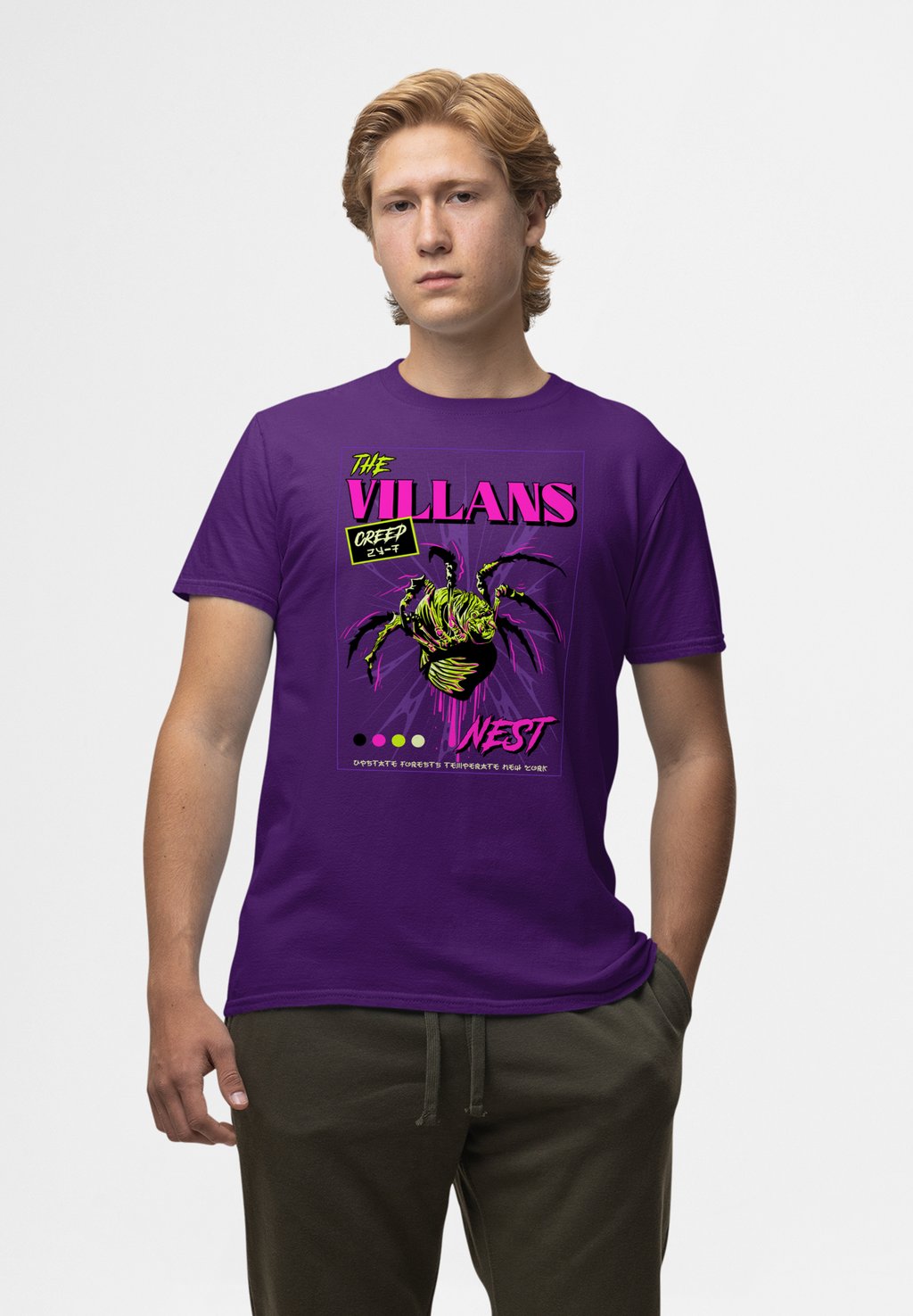 

Футболка с принтом THE VILLAINS NEST Henry Tiger, темно-фиолетовый