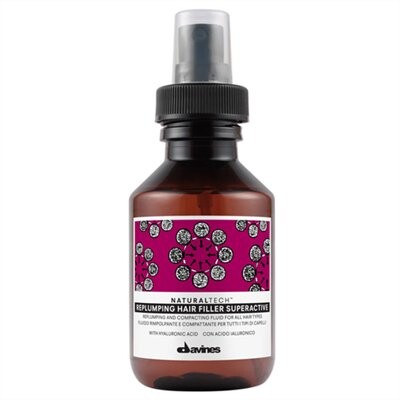 Несмываемый, питательный уход за волосами без смывания, 100 мл Davines, Naturaltech Replumping Hair Filler Superactive — фото 2
