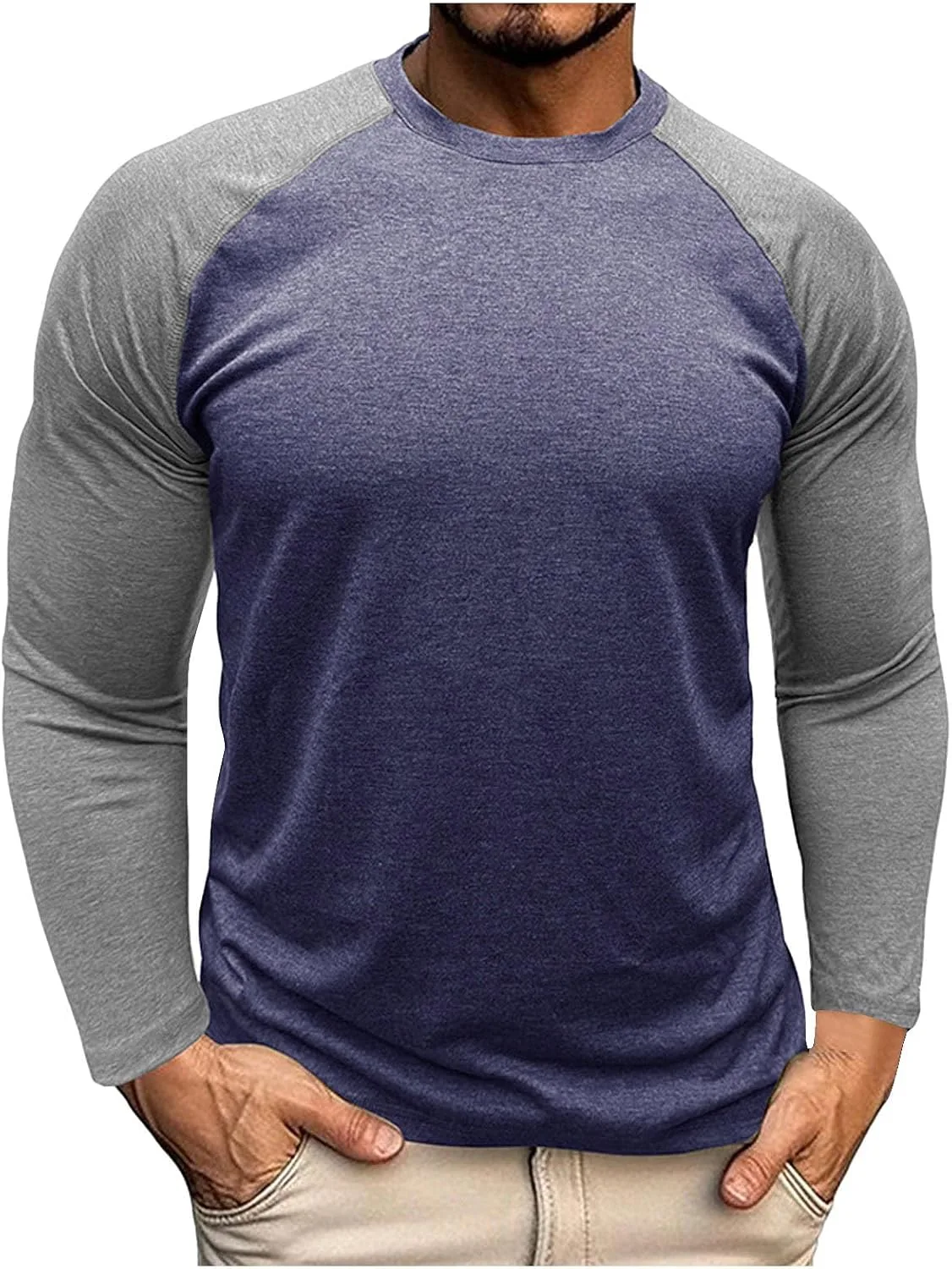 

Мужская бейсбольная футболка с длинным рукавом