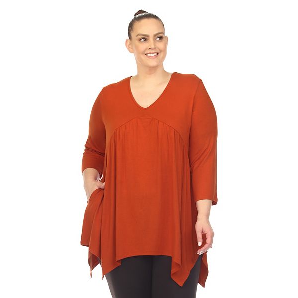 

Женский топик с завышенной талией и V-образным вырезом Plus Size Wm Fashion, Cinnamon Stick