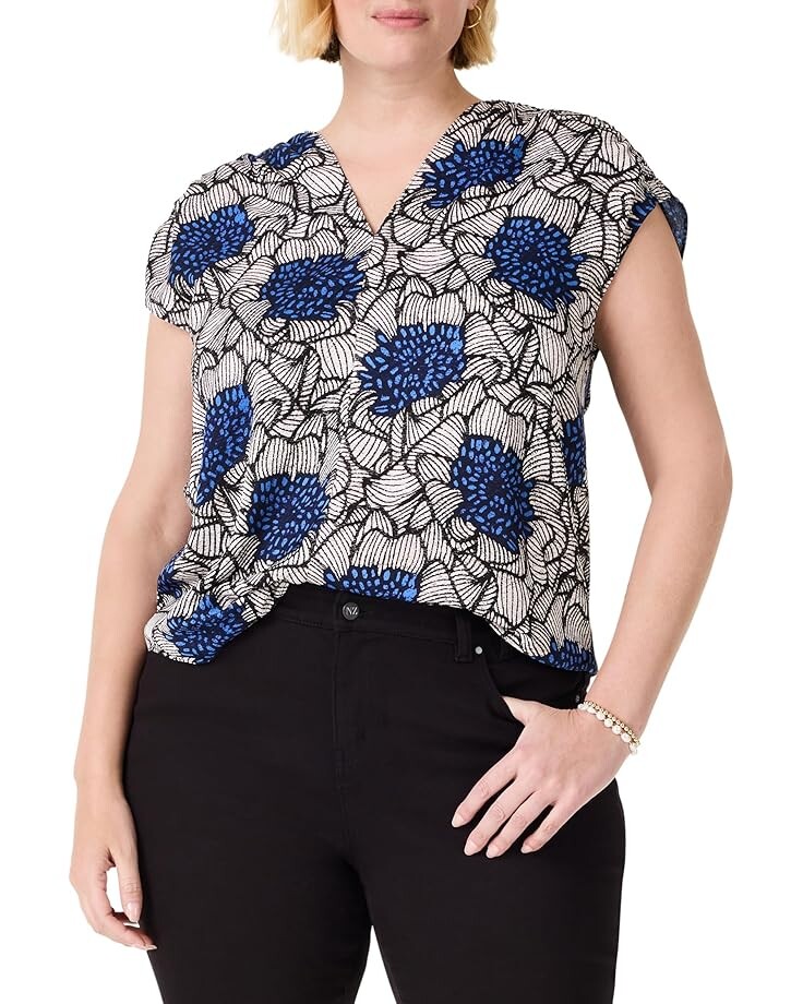 

Топ NIC+ZOE Plus Size Petal Bloom Top, цвет Blue Multi