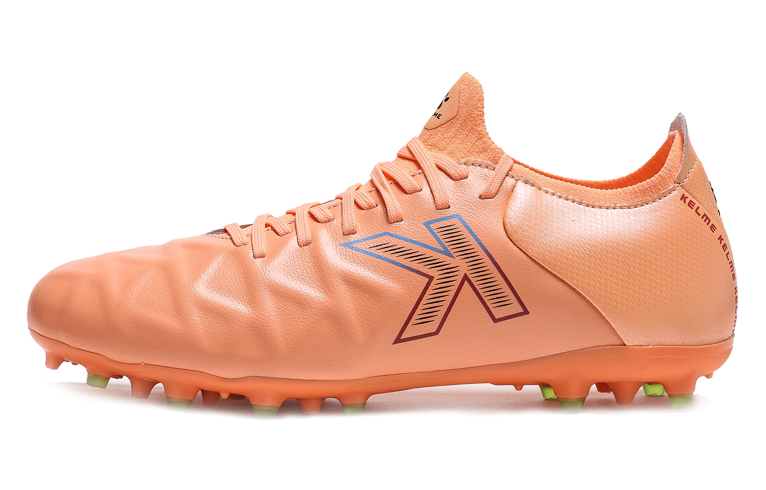 

KELME Мужские и женские футбольные бутсы MG с резиновыми короткими шипами противоскользящие износостойкие кораллово-оранжевые, цвет Coral Orange