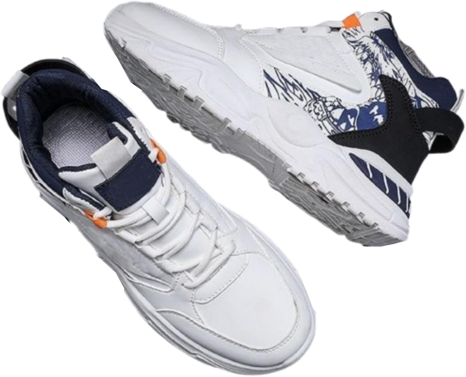 

Мужские кроссовки с толстой подошвой для бега с дышащей конструкцией для тренировок в зале, спортивные кроссовки с улучшенной амортизацией и поддержкой Generic, белый