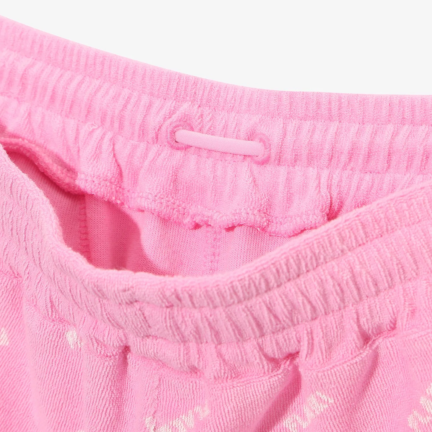 Детские махровые шорты длиной до колена розовые от Fila Kids — фото 3