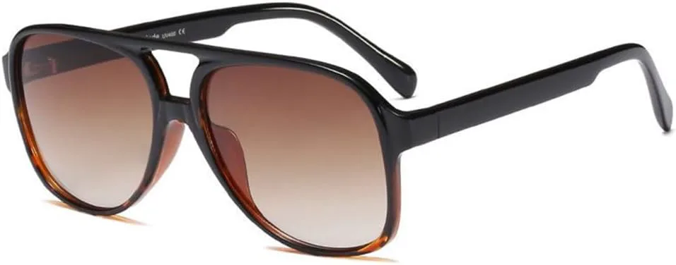 

Солнцезащитные очки LVTFCO в стиле ретро для женщин и мужчин, большие солнцезащитные очки, мужские очки с желтыми линзами для вождения, Black Leopard Tea