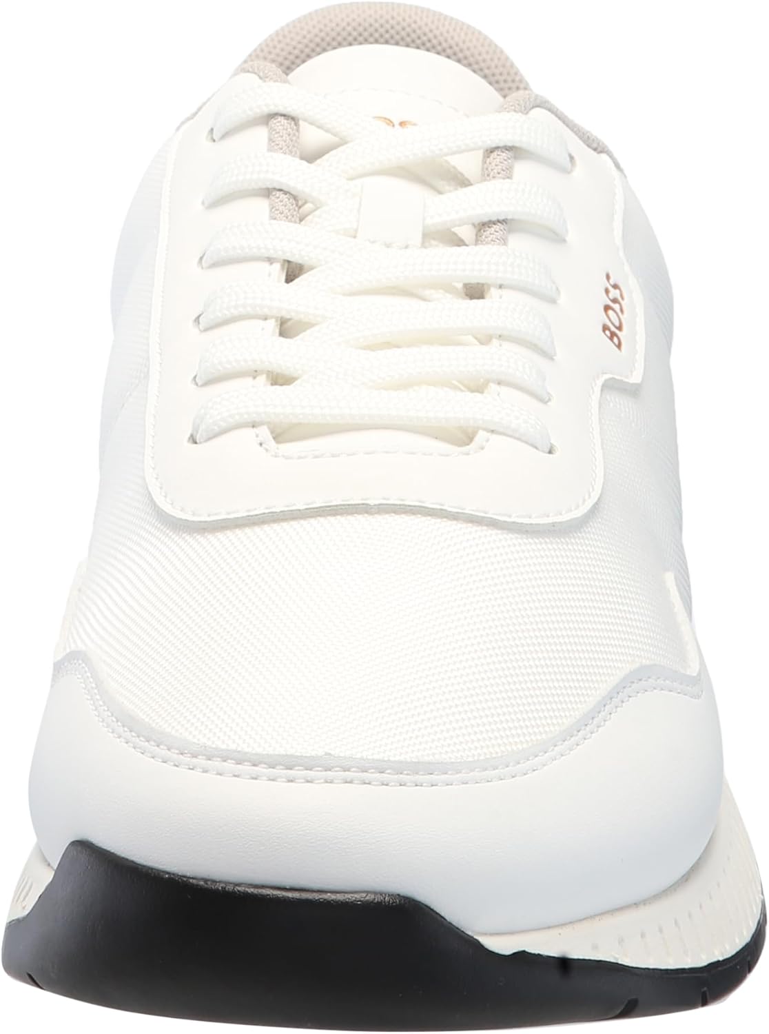 Кроссовки низкие мужские BOSS из комбинированной кожи, Lychee White — фото 2
