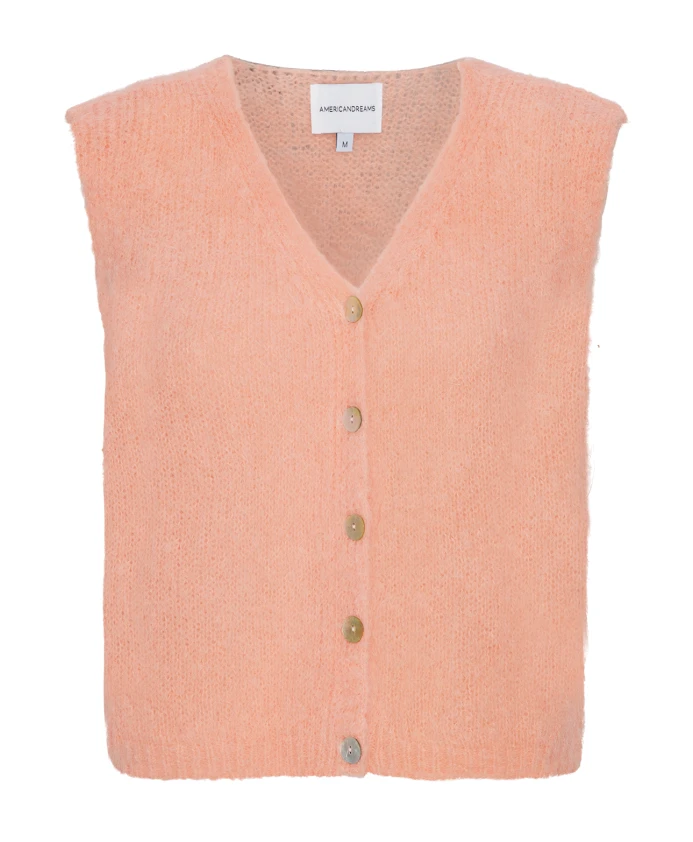 

Жилет персикового цвета, изготовленный из смеси шерсти альпаки. Americandreams, оранжевый