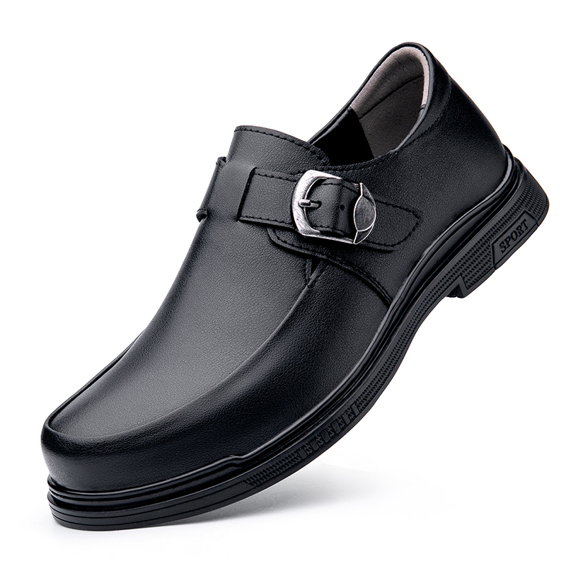 PAIBLOKS Мужские повседневные туфли черные с крокодиловым принтом, цвет Black-Crocodile Pattern — фото 4