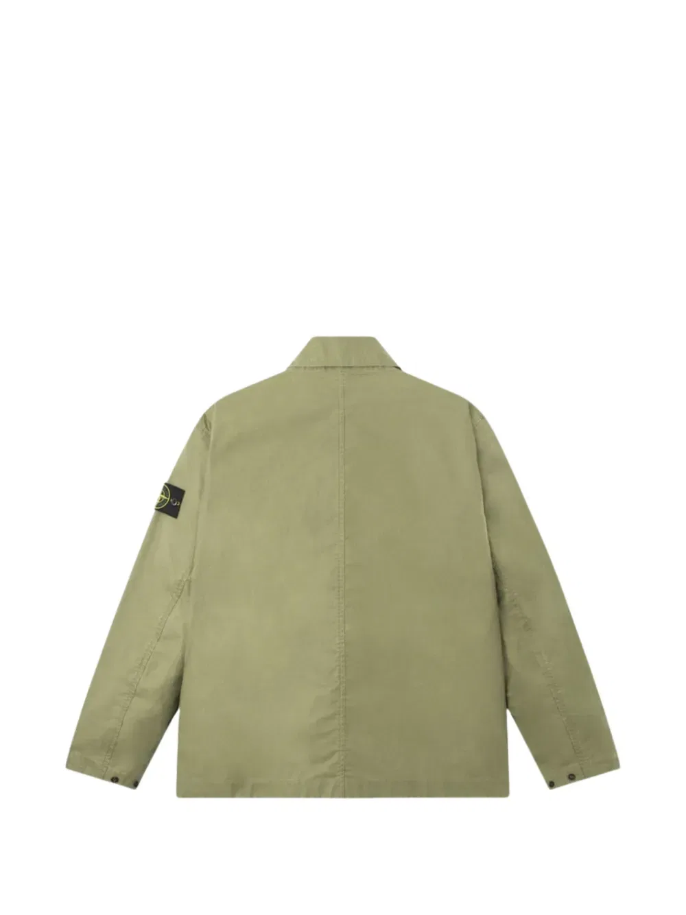 Вощеная рубашка-куртка Stone Island, зеленый — фото 4