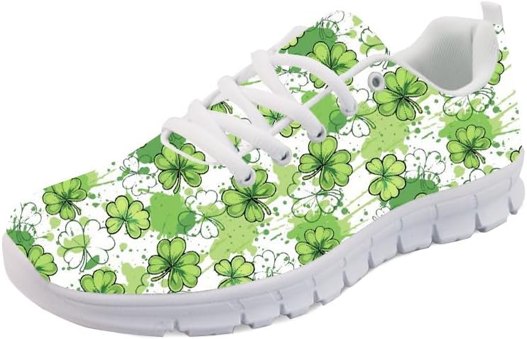 

Кроссовки Forchrinse Hawaiian Corgi Palm для бега для мужчин и женщин, мягкие спортивные, для тренажерного зала и джоггинга, Saint Patrick's Day Leaves