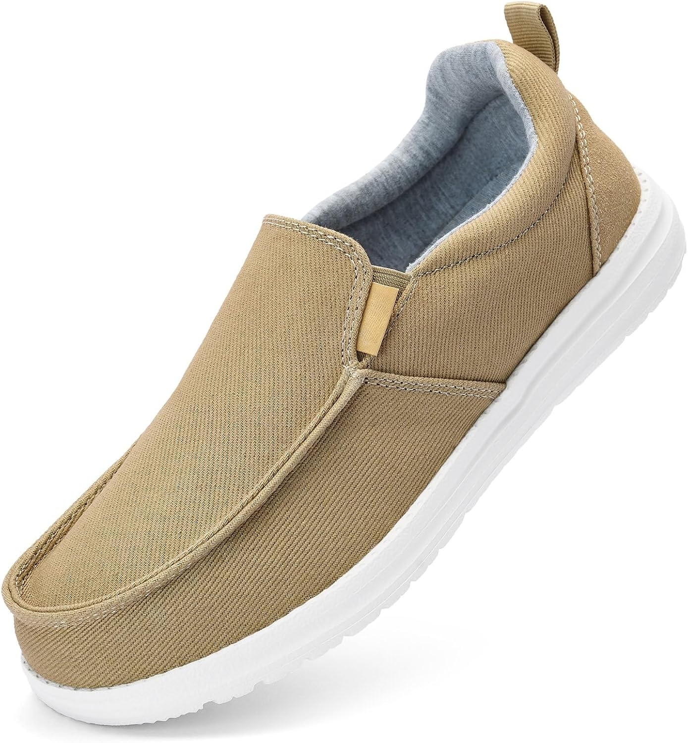 

Мужские слипоны RYIKA без шнурков, широкие, повседневные, из холщового материала, мужские мокасины, легкие нескользящие прогулочные туфли, мягкие кроссовки, хаки