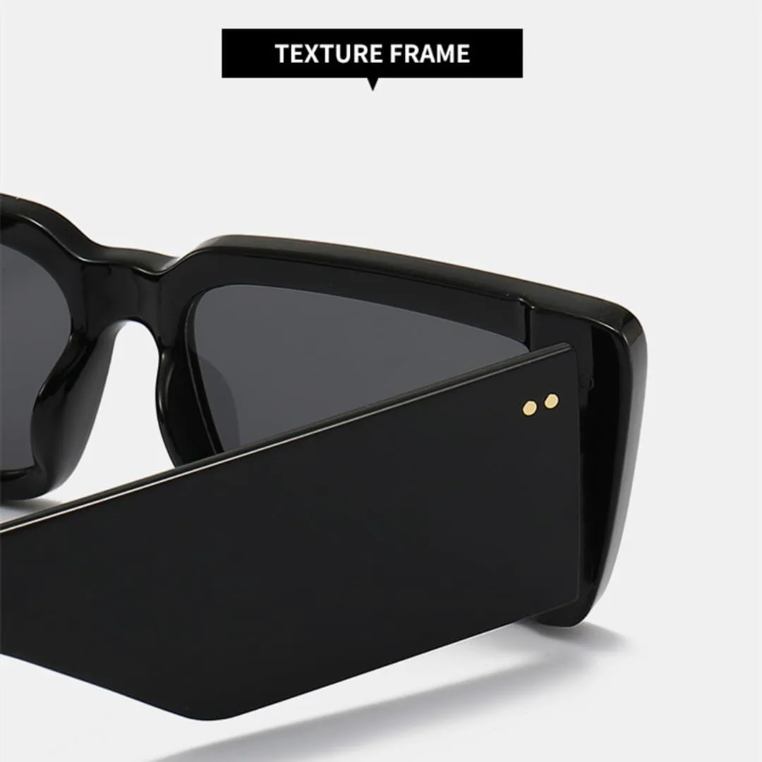 

Квадратные солнцезащитные очки для женщин, широкие дужки для мужчин, дорожные солнцезащитные очки с защитой от УФ-излучения UV400, ретро, ​​роскошные UATXTAU, White