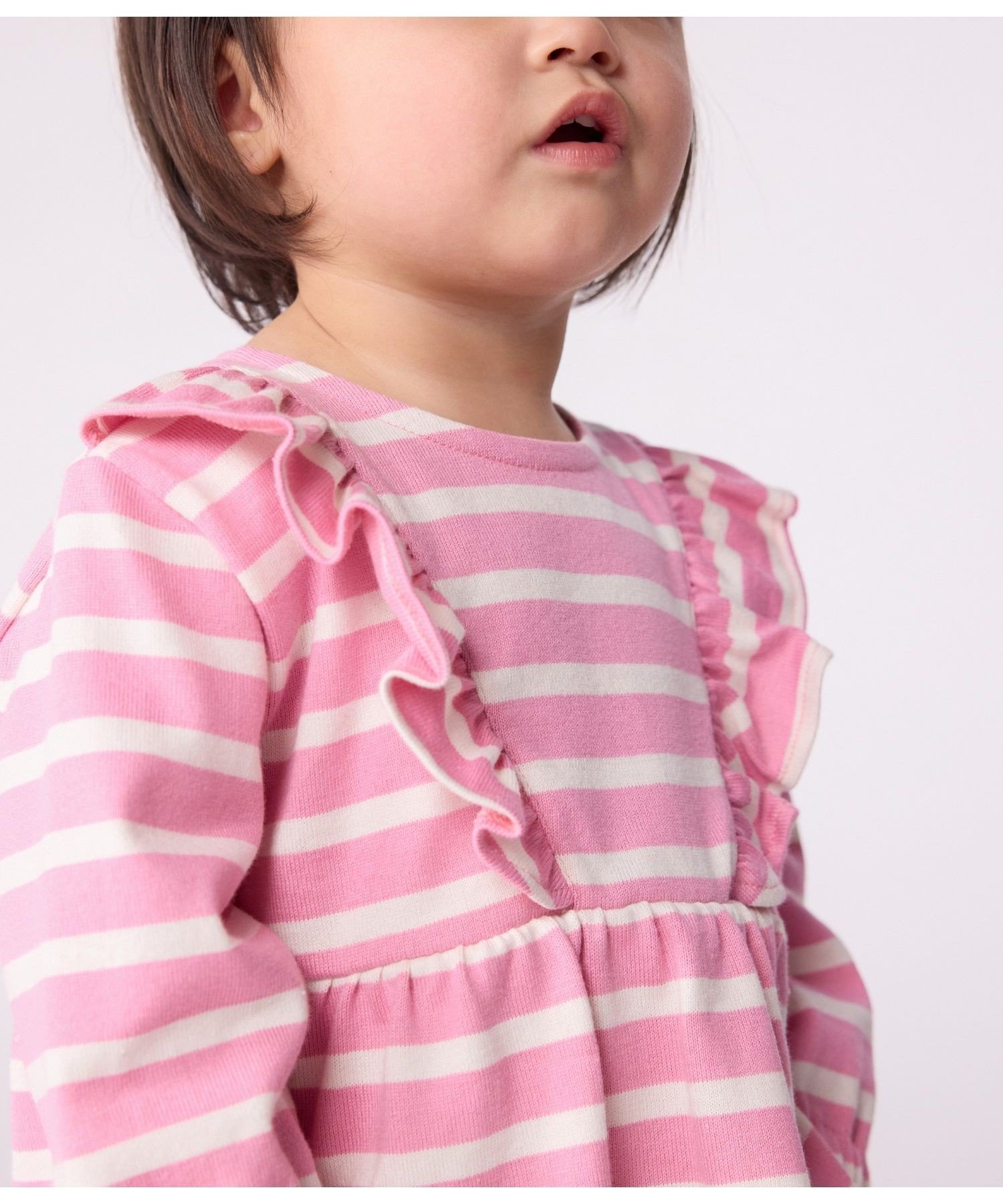 Платье один кусочек Petit Bateau, Pink/Off-white — фото 3