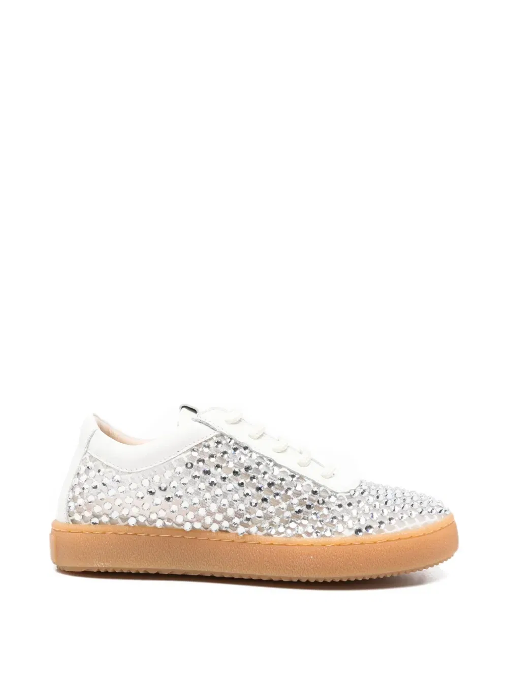 Украшенные кроссовки с решетчатым узором Florens, белый