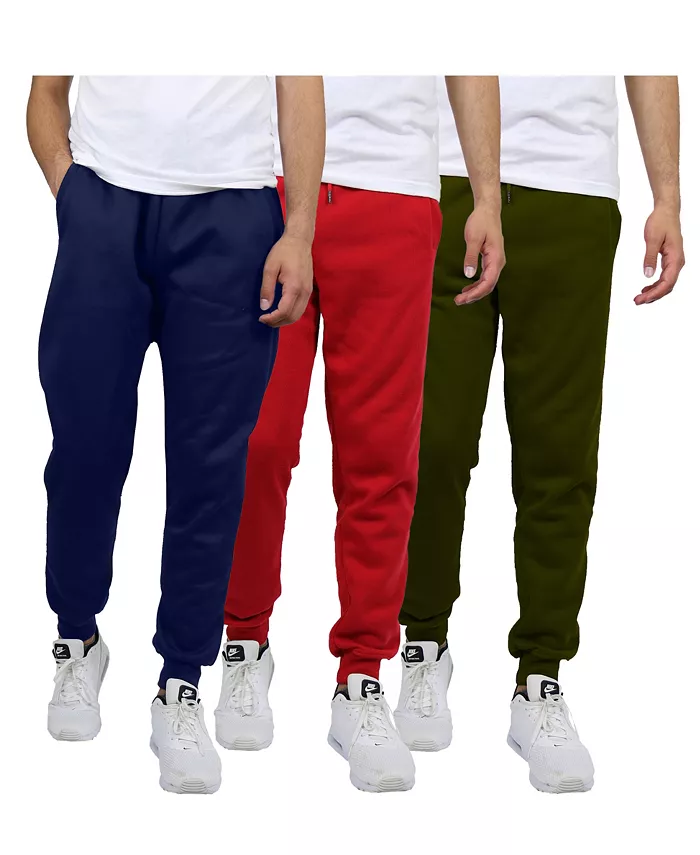 

Мужские классические флисовые спортивные брюки Modern Fit Heavyweight - набор из 3 шт Blue Ice, коричневый