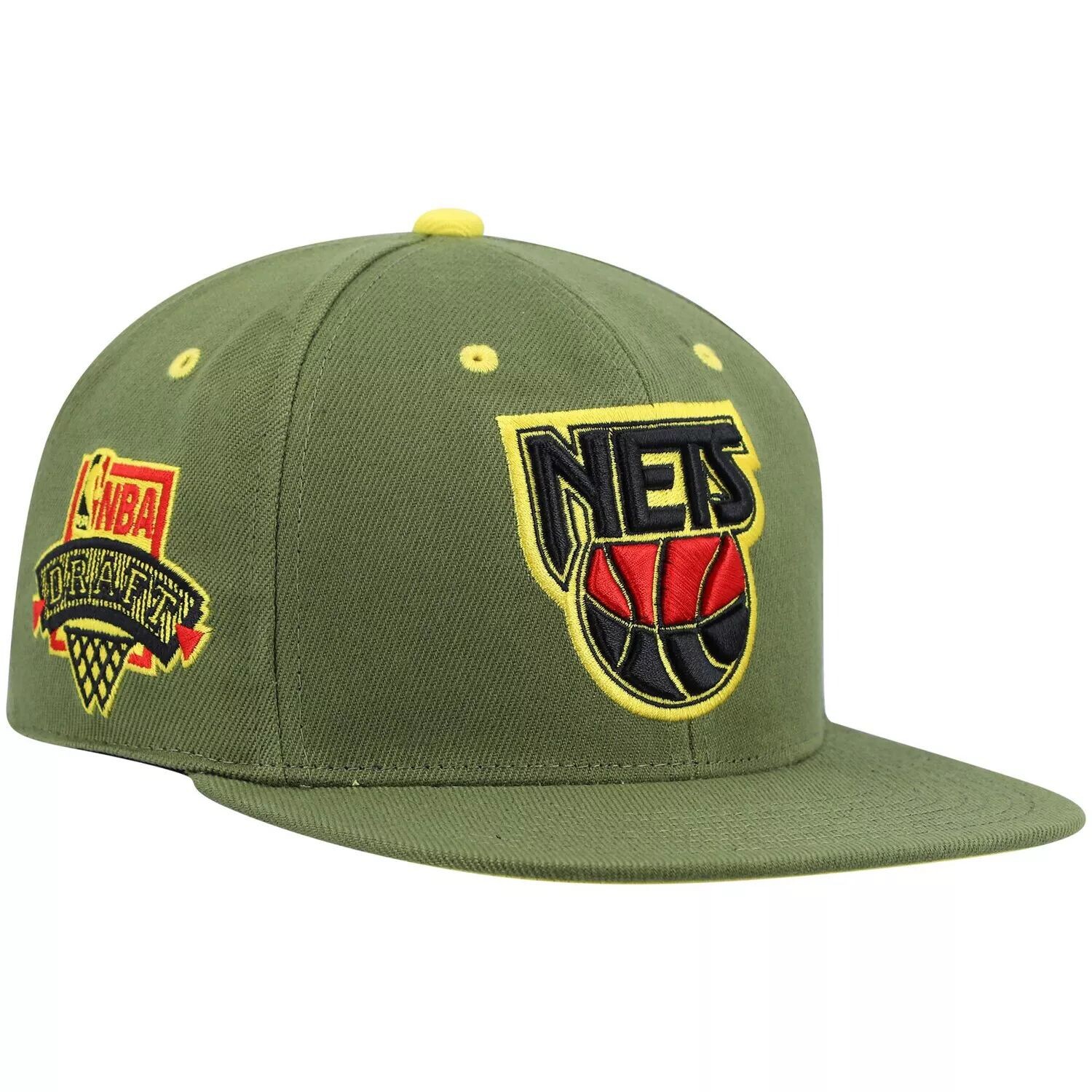

Мужская кепка Mitchell & Ness x Lids Olive New Jersey Nets Dusty NBA Draft Классическая кепка из твердой древесины