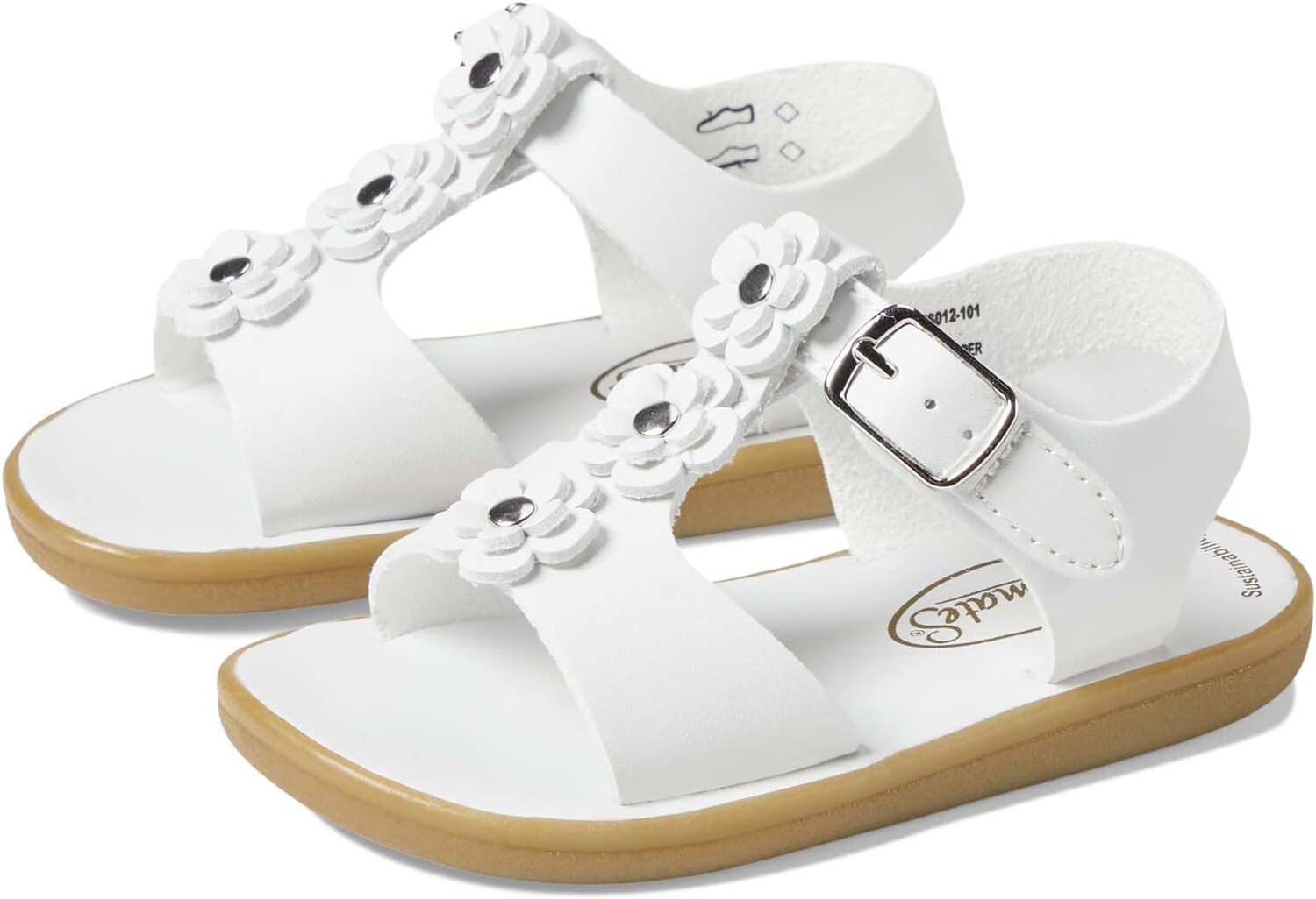 

Сандалии на плоской подошве Eco-Jasmine FootMates, цвет White Micro