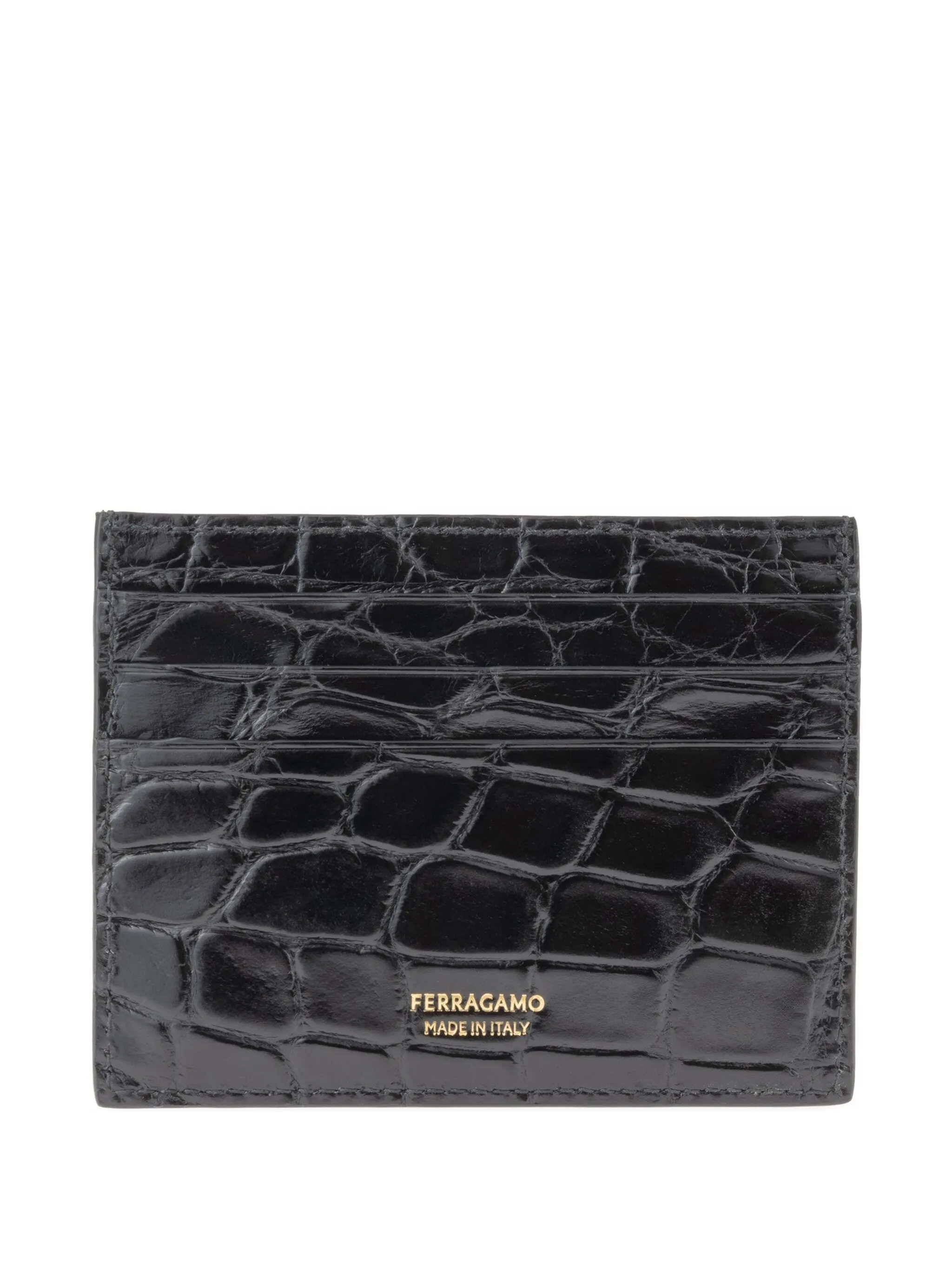 

Картхолдер с декором Gancini Ferragamo, черный