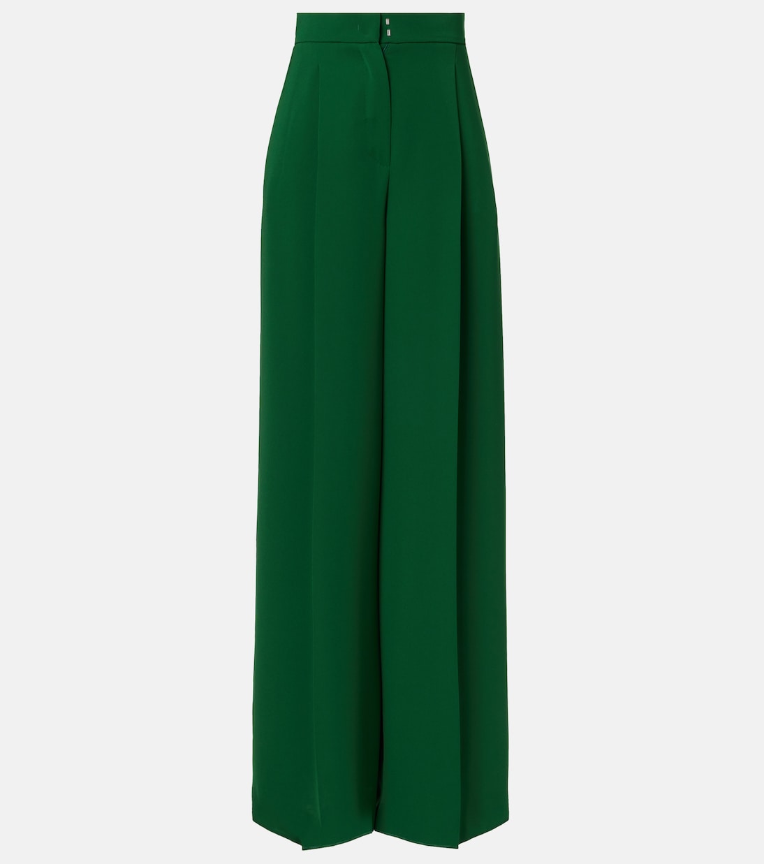 

Laccato брюки с высокой талией и расклешенными штанинами из креп-сатина Max Mara, Smeraldo