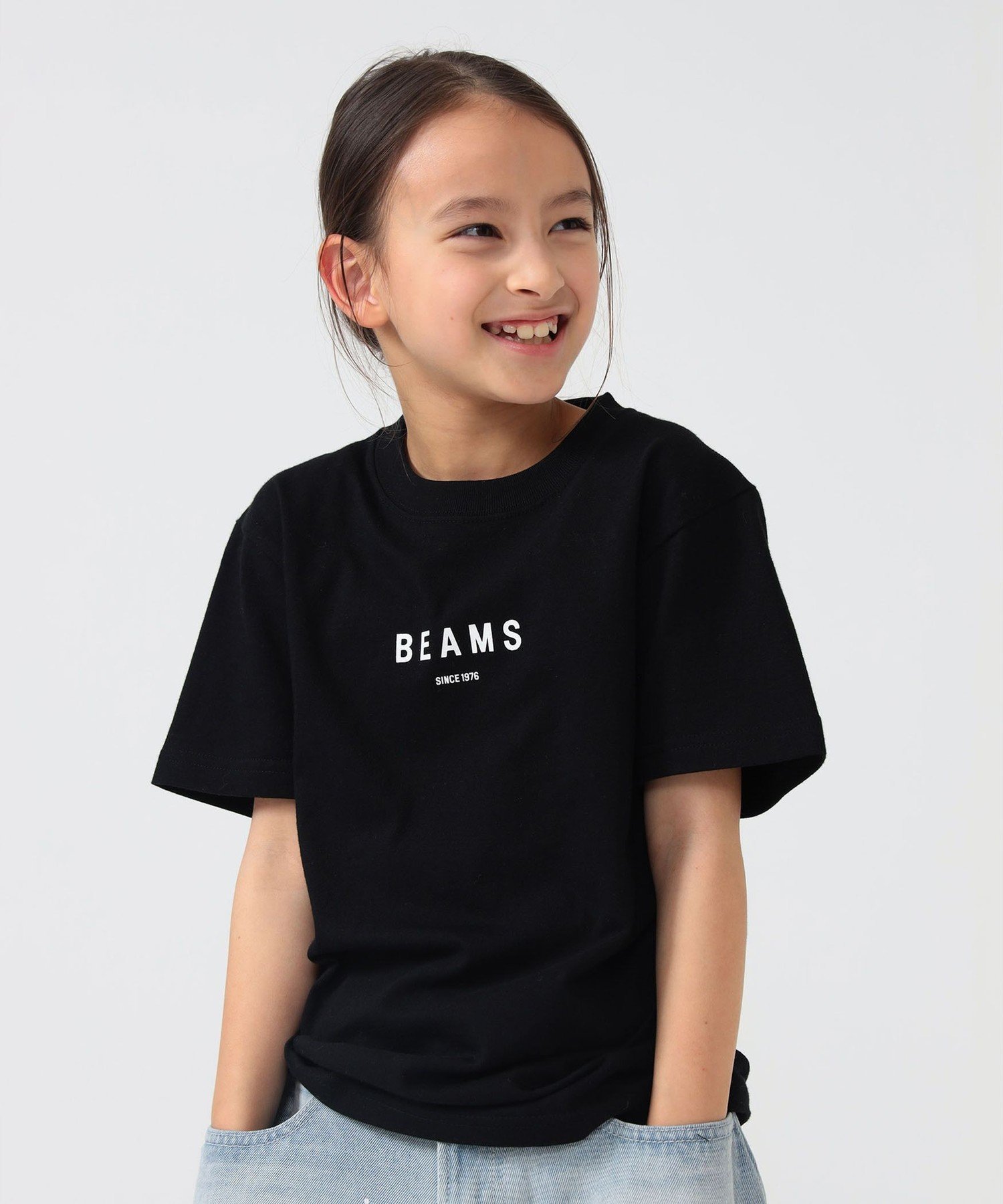 BEAMS * Детская футболка BEAMS / с логотипом BEAMS (110~160 см) 26SS Kodomo Beams, BLACK — фото 4