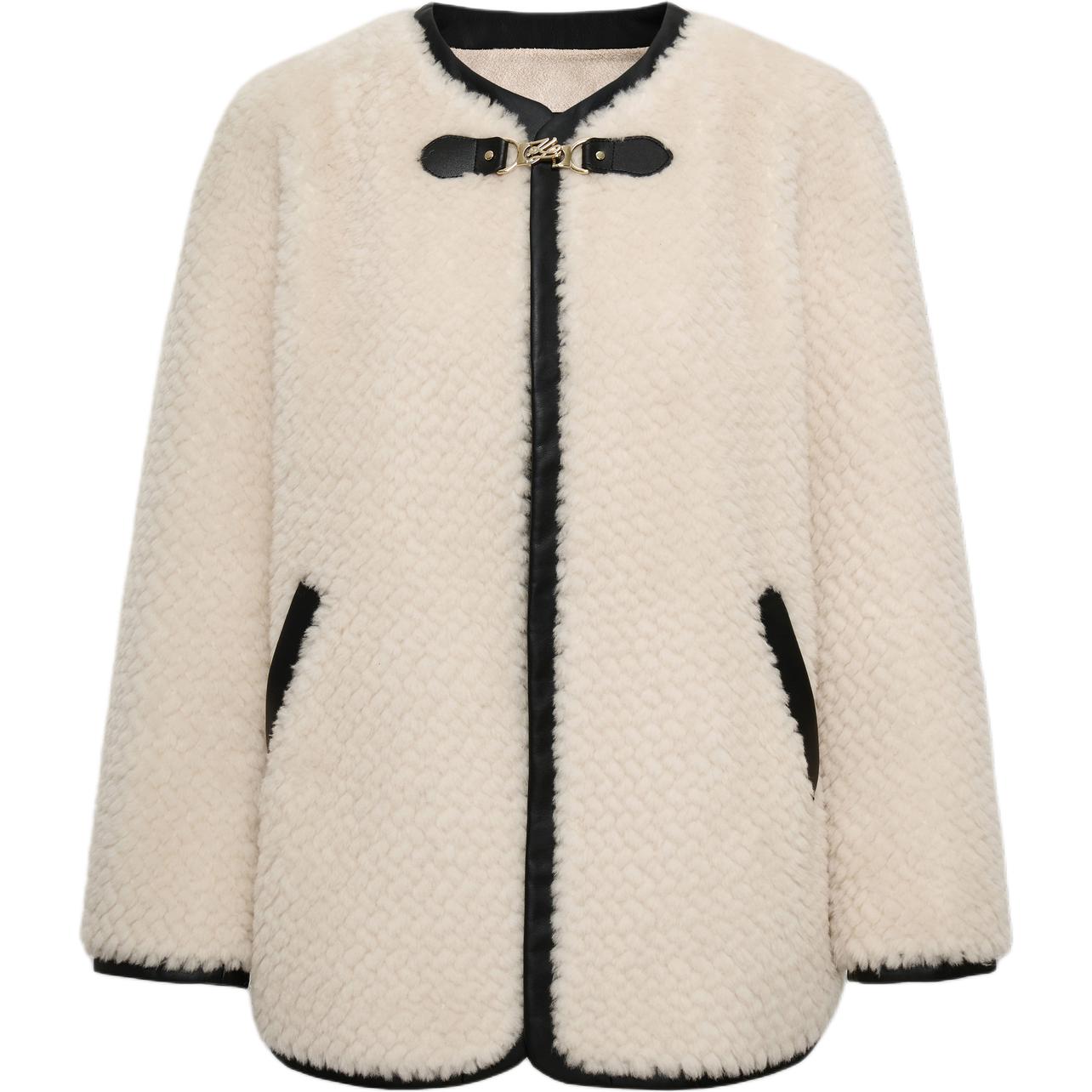 

KARL LAGERFELD Party Date Luxury Premium Feel FW25 Бархатное пальто для женщин Karl Lagerfeld / Karl Lagerfeld Jeans, экрю