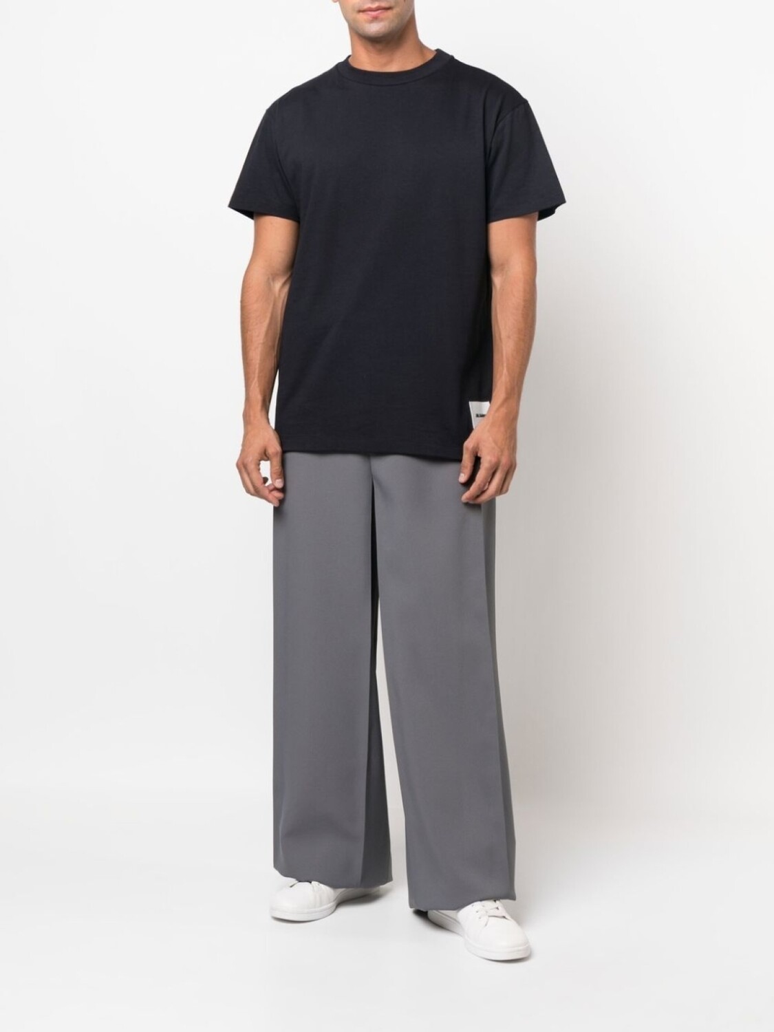 Jil Sander комплект футболок с нашивкой-логотипом, синий — фото 2