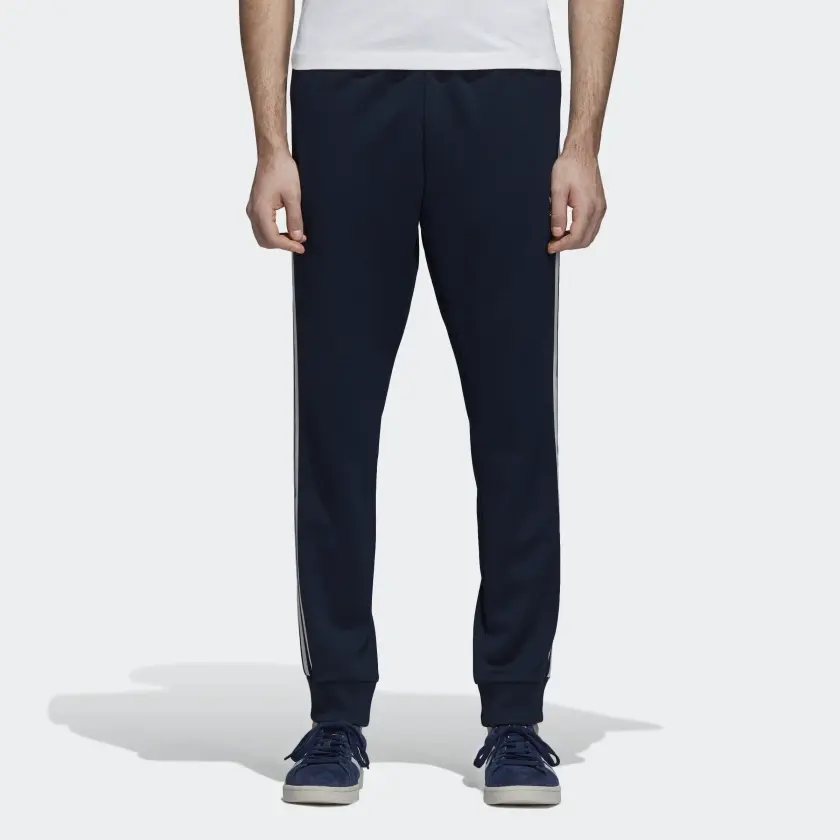 Штаны мужские трикотажные SST темно-синие Adidas Originals, темно-синий — фото 2