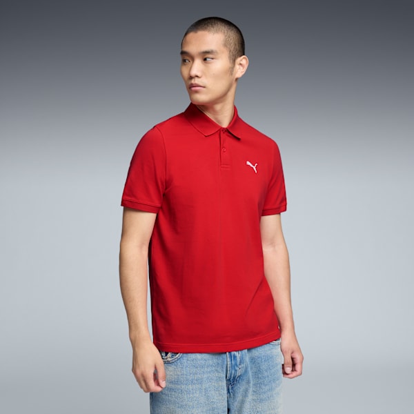 

Мужская рубашка-поло из пике Puma Essentials, красный