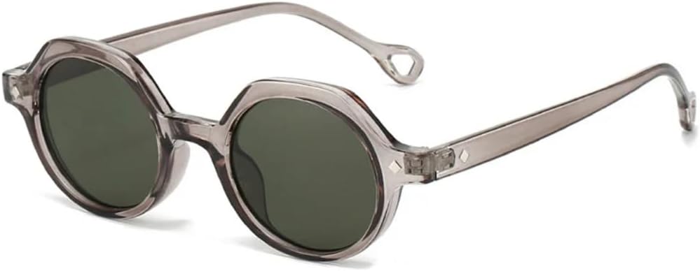 

Солнцезащитные очки с защитой от УФ-излучения UV400 | Круглые, градиентные, в стиле панк | для женщин и мужчин, для занятий спортом на открытом воздухе и вождения DSVIGF, Gray-graygreen