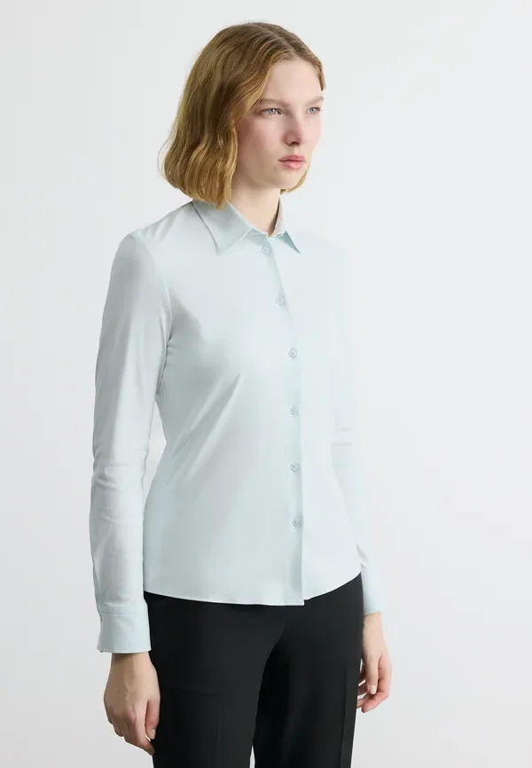 Блузка Bronta tuesday button down blouse Boss, светло-голубой