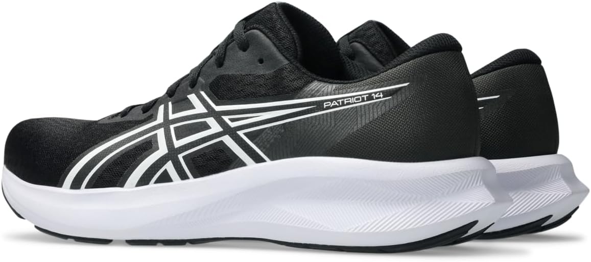 Мужские кроссовки для бега ASICS Patriot 14, белый/черный — фото 3