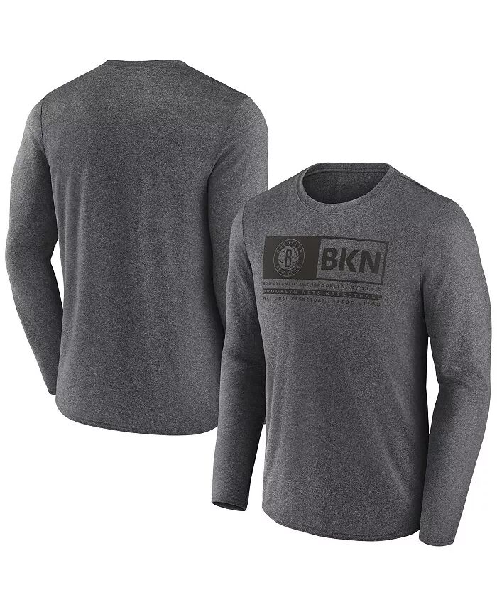 

Мужская футболка Heather Charcoal Brooklyn Nets для трехочковой игры Fanatics