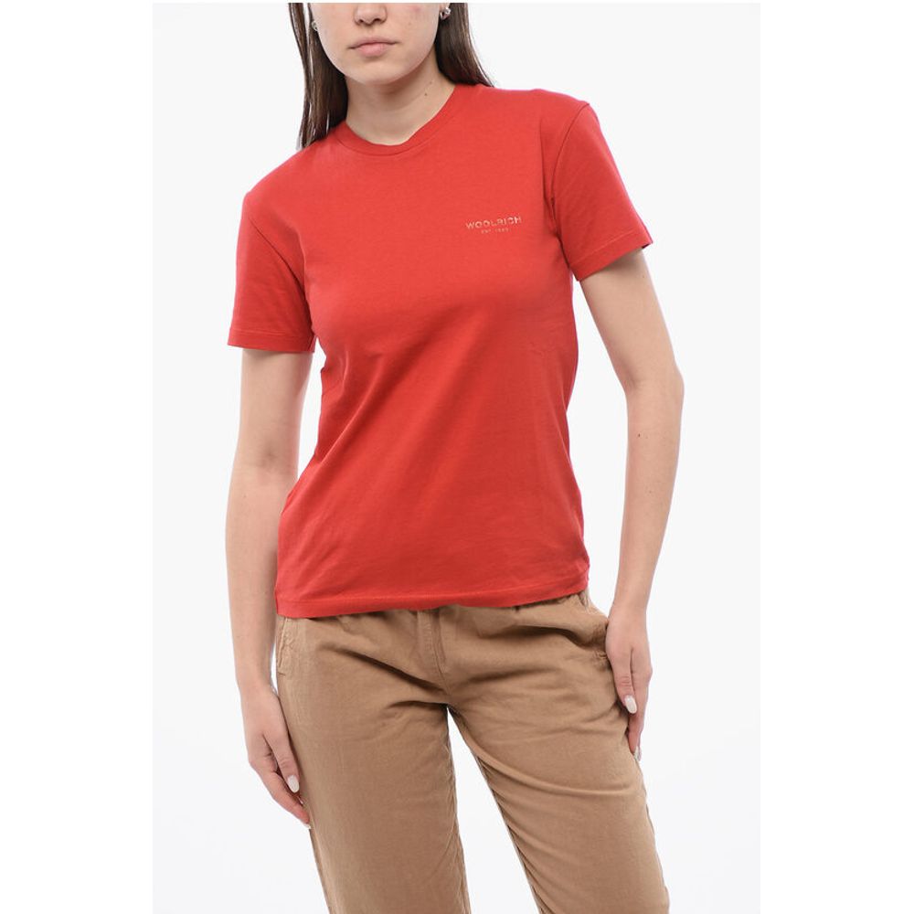 

Футболка из монохромного хлопка с круглым вырезом Woolrich, Red