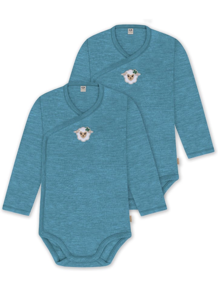 

Normani Outdoor Sports Комплект из двух простых боди-накидок из мериносовой шерсти синего цвета