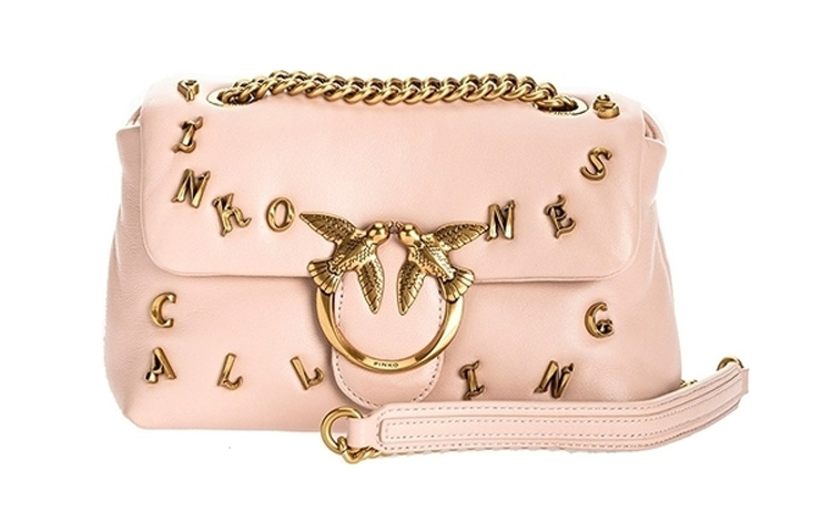 

PINKO Сумка-птичка из овчины, ласточка, кроссбоди, мини-сумка через плечо для женщин, розовая