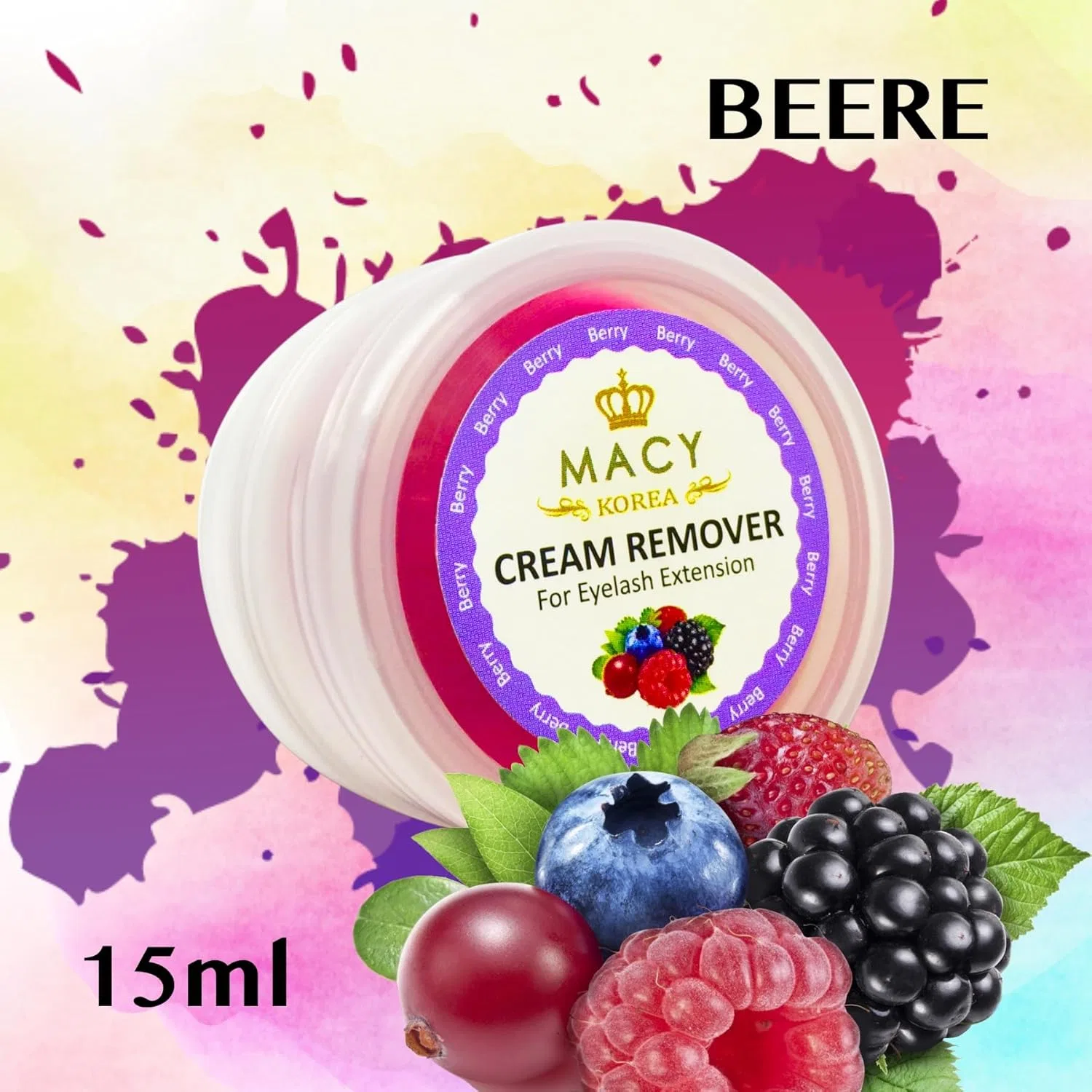 Крем для лица Macy Co. Ltd. Korea — Ремувер для наращенных ресниц P-Beauty , аромат Berry ‎, 15 г — фото 2