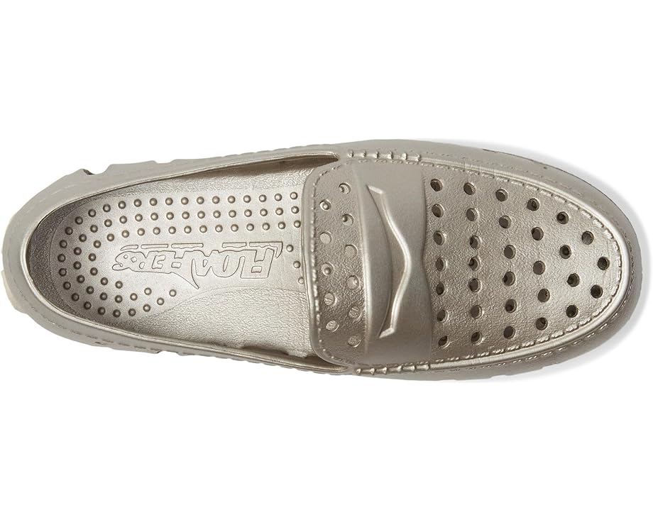 Детские лоферы Floafers Prodigy Driver Metallic (Big Kid) Floafers Kids, White Gold/Cream — фото 2